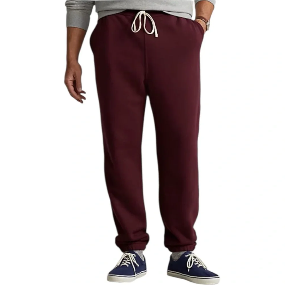 Polo Ralph Lauren Mens 4XB Big Fleece Sweatpants Knit Joggers Wine/ Burgundy Red